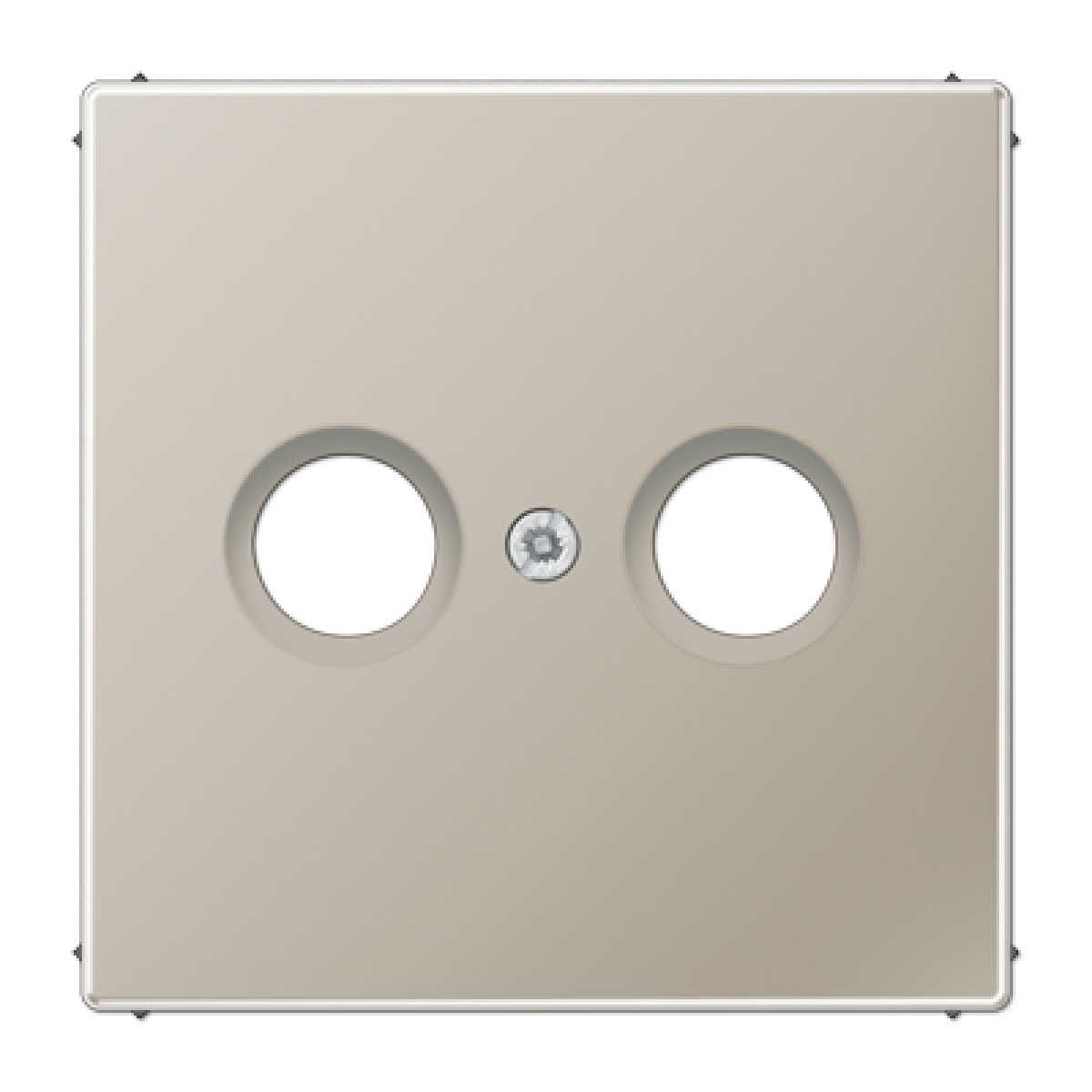 Placa toma TV. LS acero