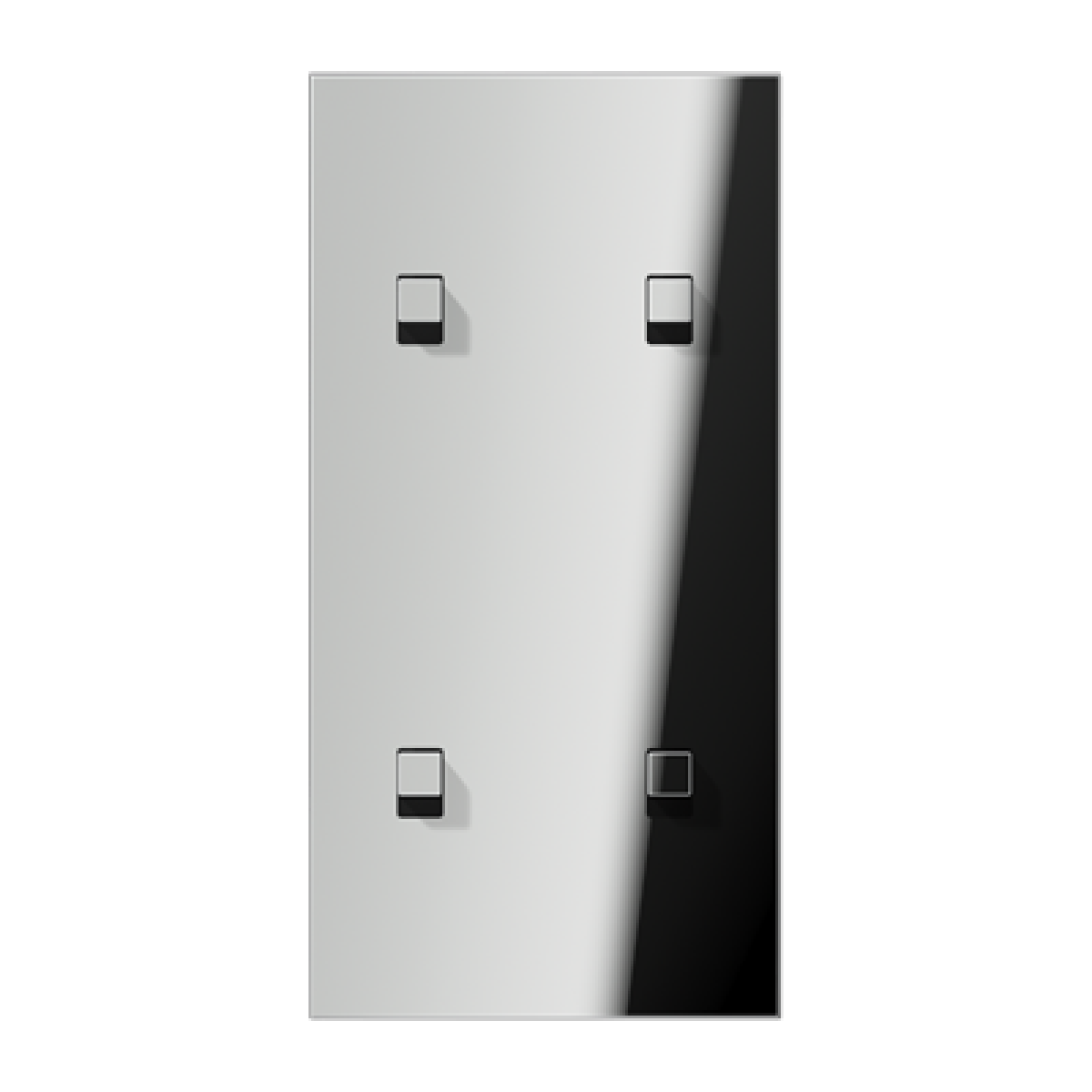 Placa vert. 2x4 pal. cubo 1912 cromado