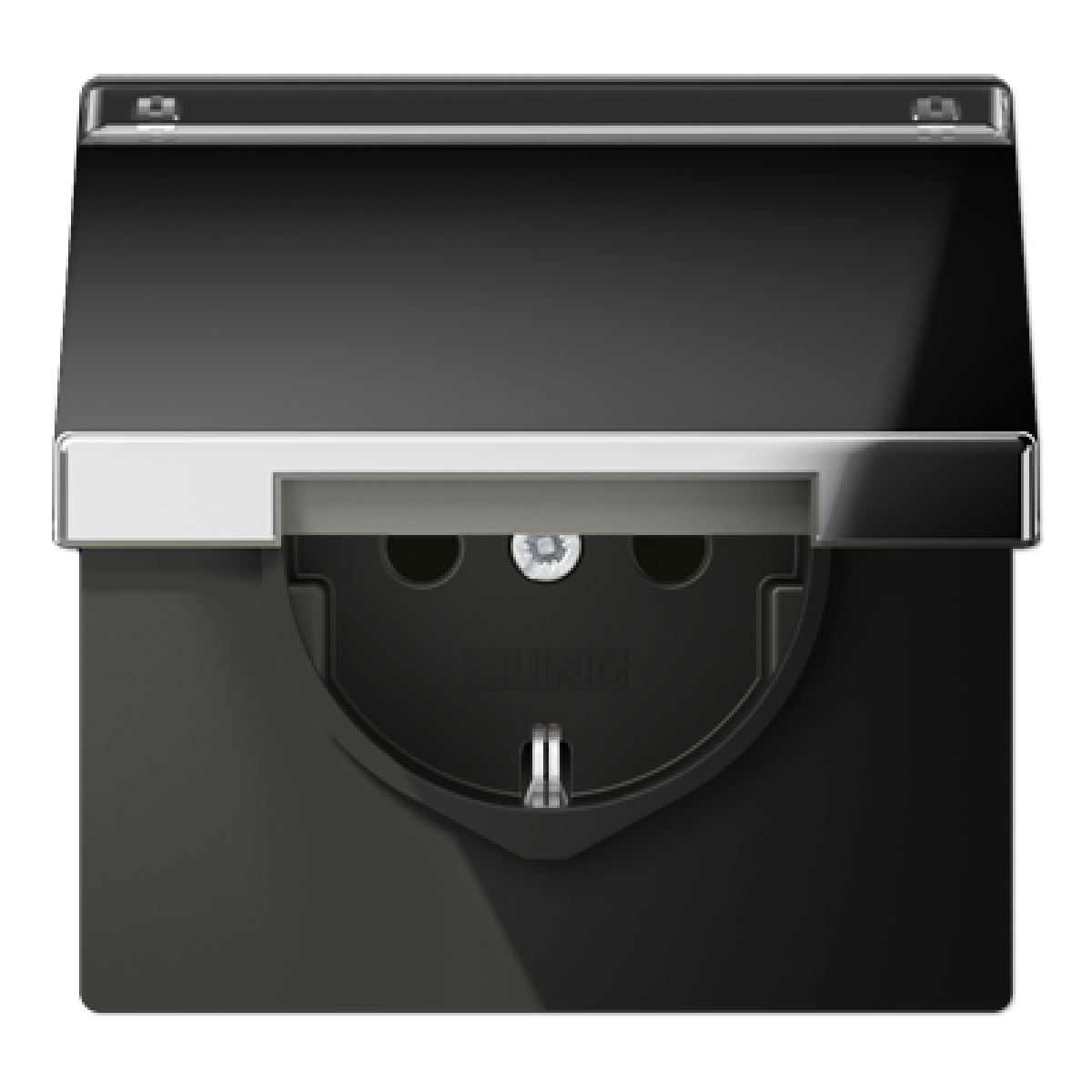 Enchufe c tapa abat. retroc. LS cromado