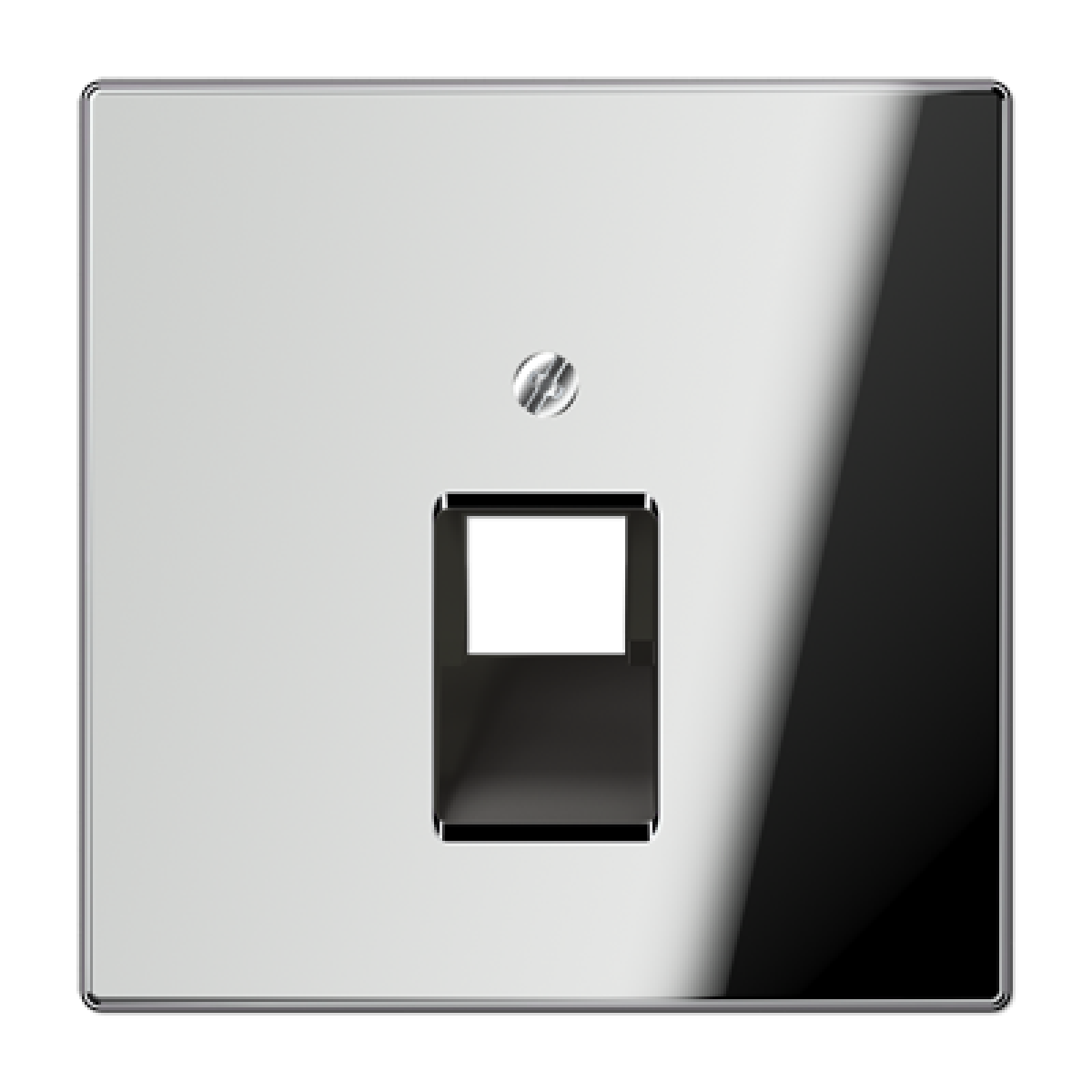 Placa central telef. LS cromado