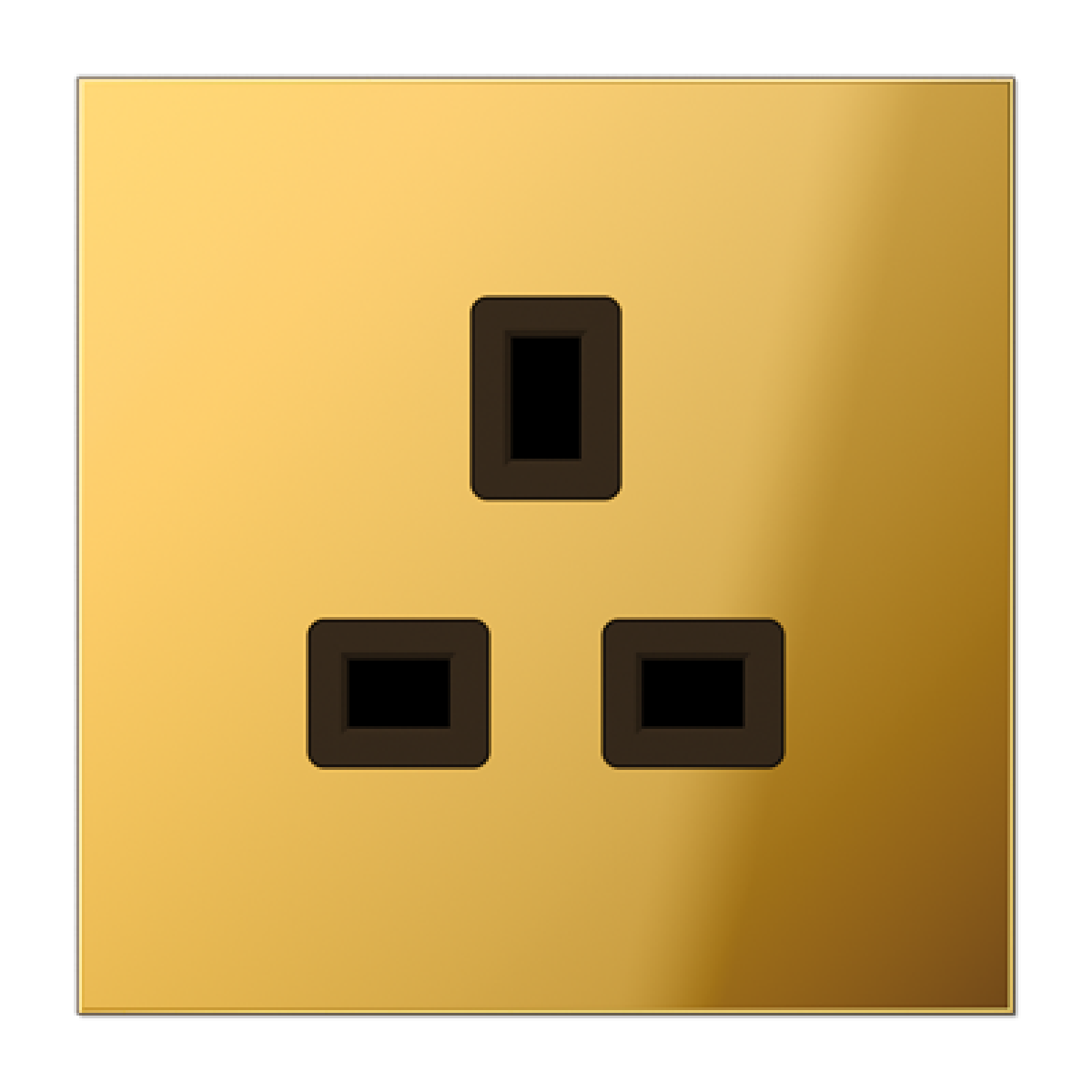 Enchufe British Standard. LS dorado