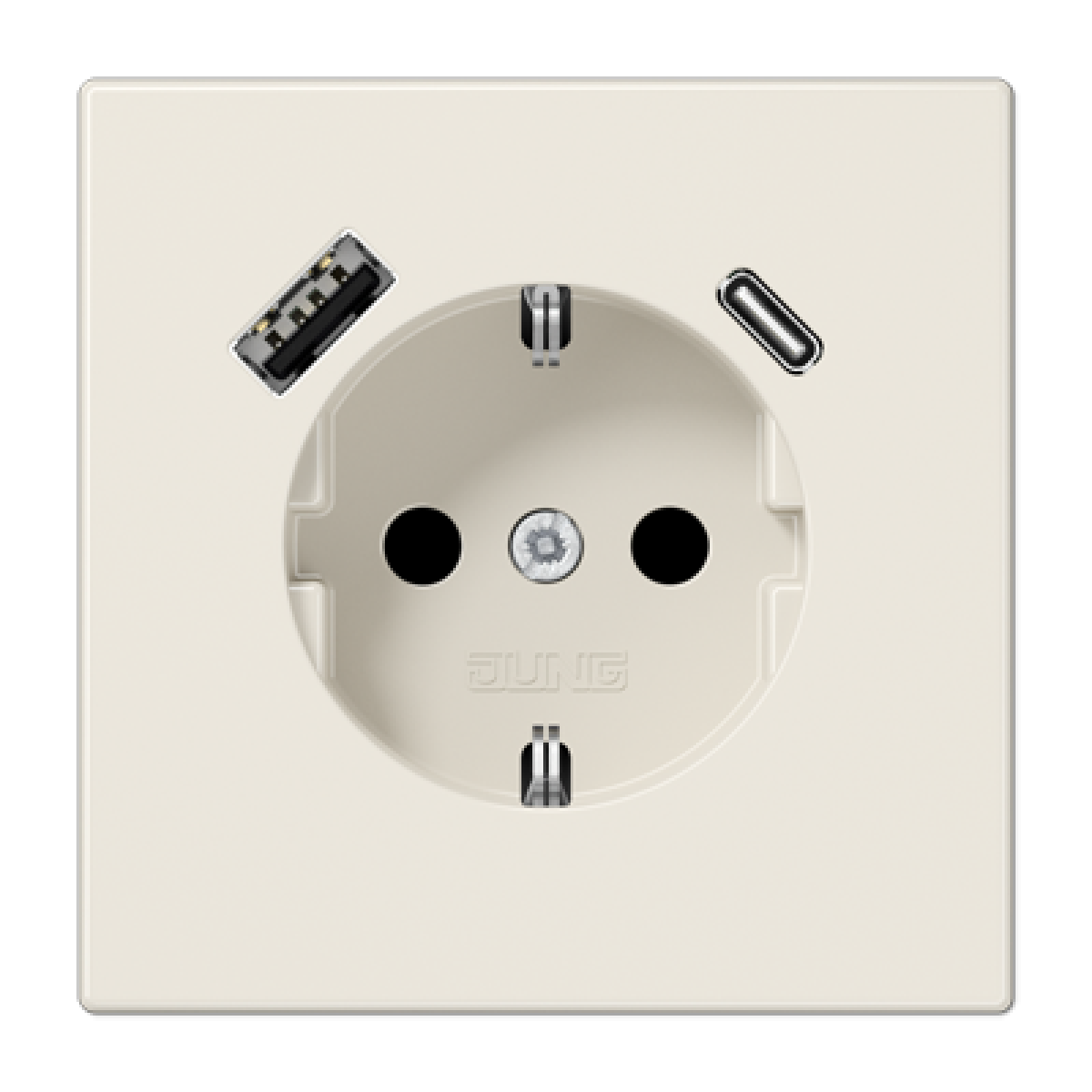 Enchufe SCHUKO c USB-AC LS bl.