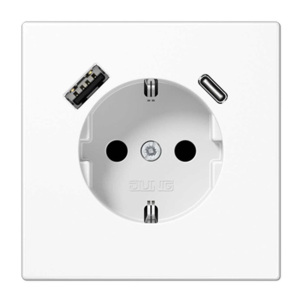 Enchufe SCHUKO c USB-AC LS bl. alpi