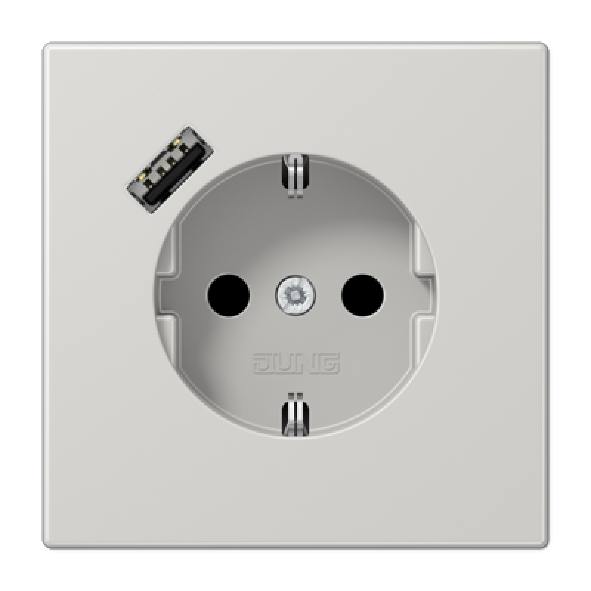Enchufe SCHUKO c USB-A LS gris cl