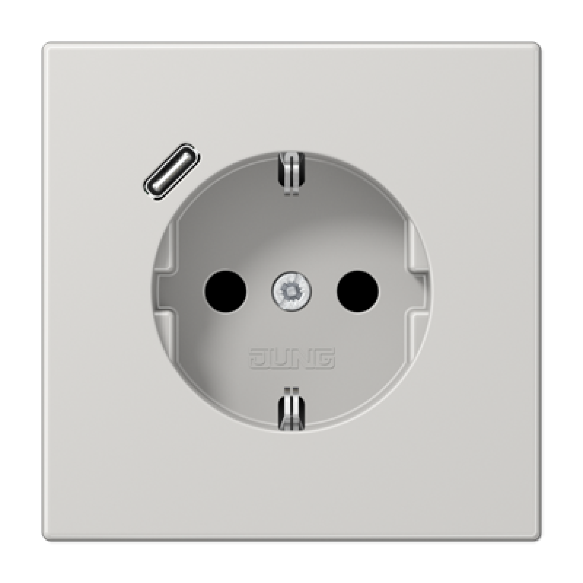 Enchufe SCHUKO c USB-C LS gris cl