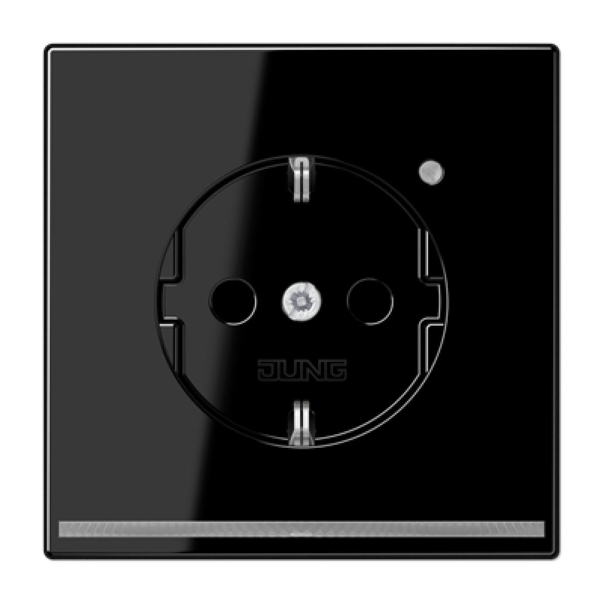 Enchufe SCHUKO con luz LED. LS negro