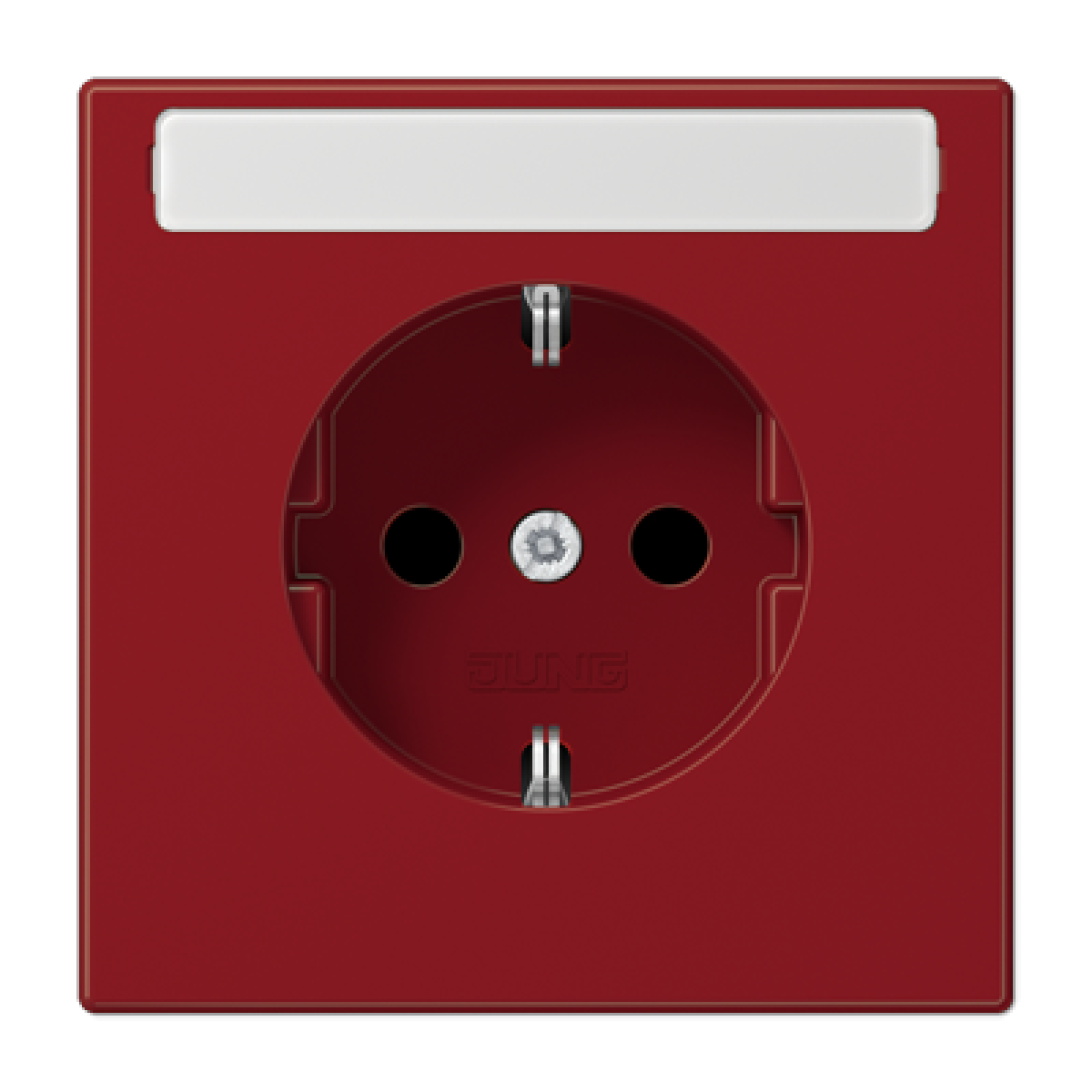 Enchufe SCHUKO inscr. prot. LS rojo