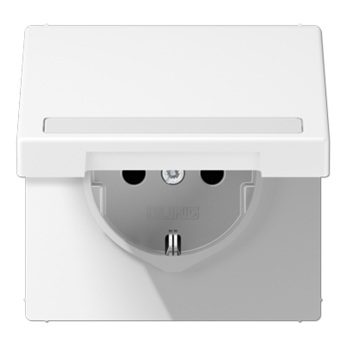 Enchufe tapa abat. retroc. LS bl. mate