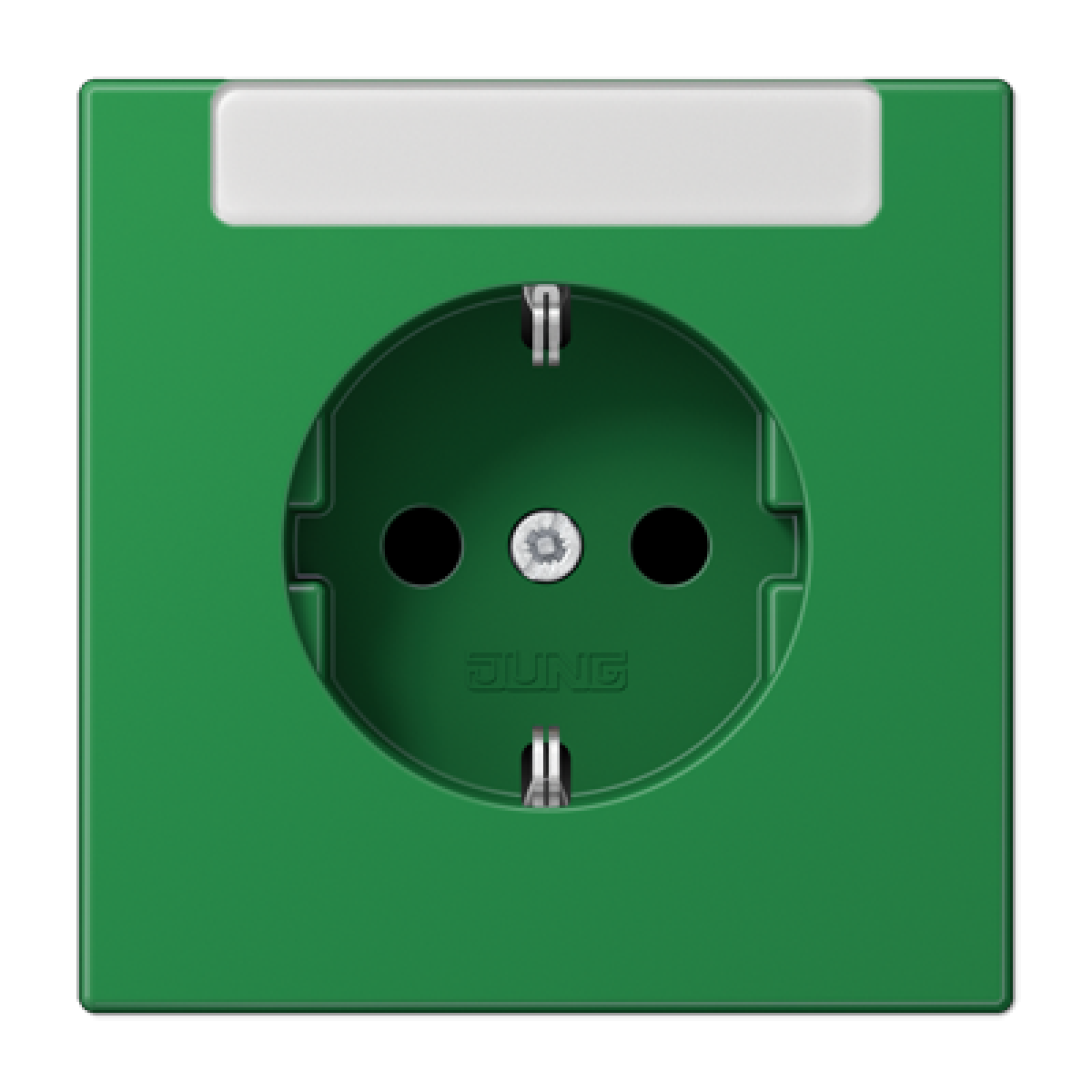 Enchufe SCHUKO inscr. LS verde