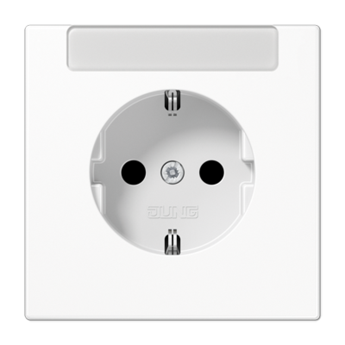 Enchufe SCHUKO inscr. LS blanco alpino