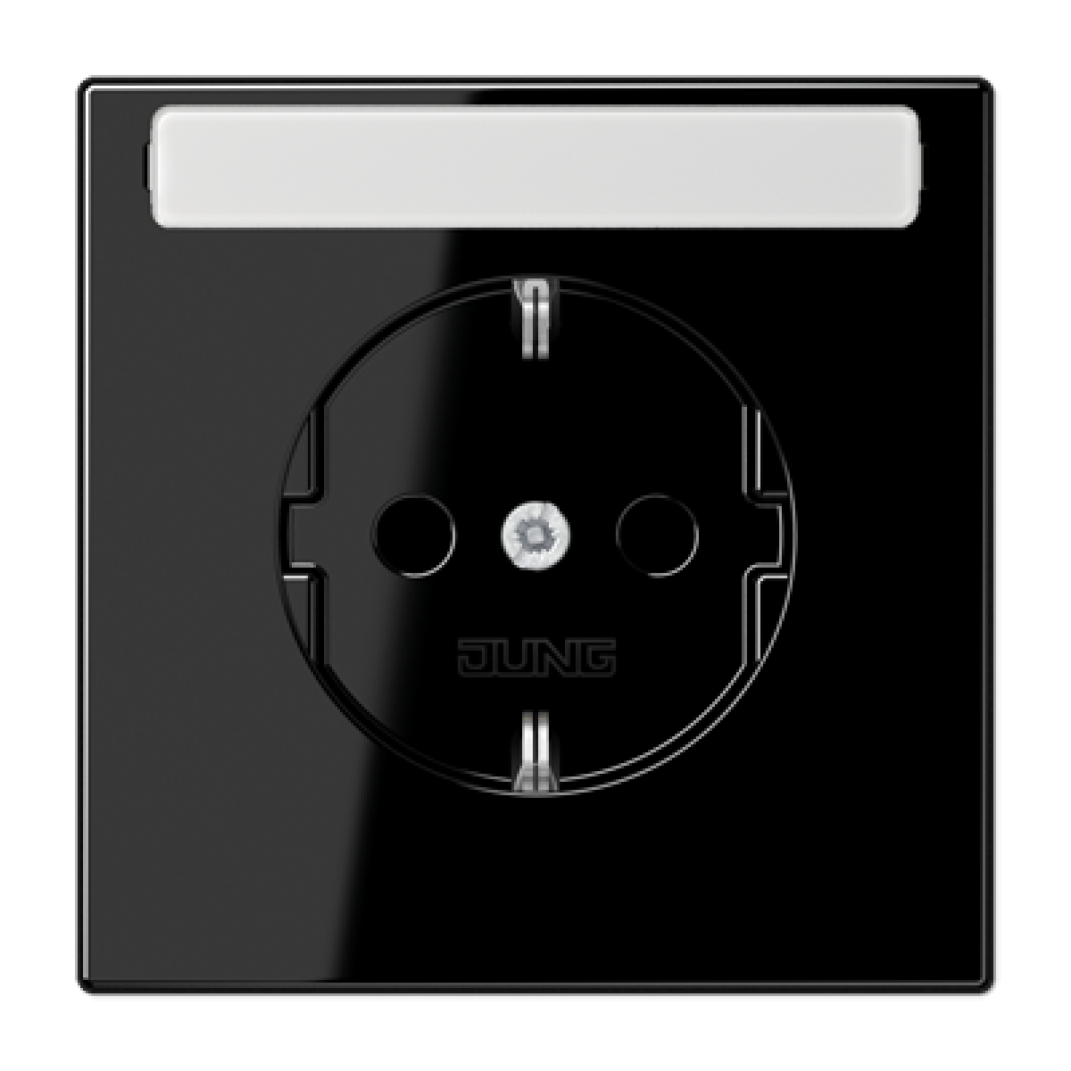 Enchufe SCHUKO inscr. prot. LS negro