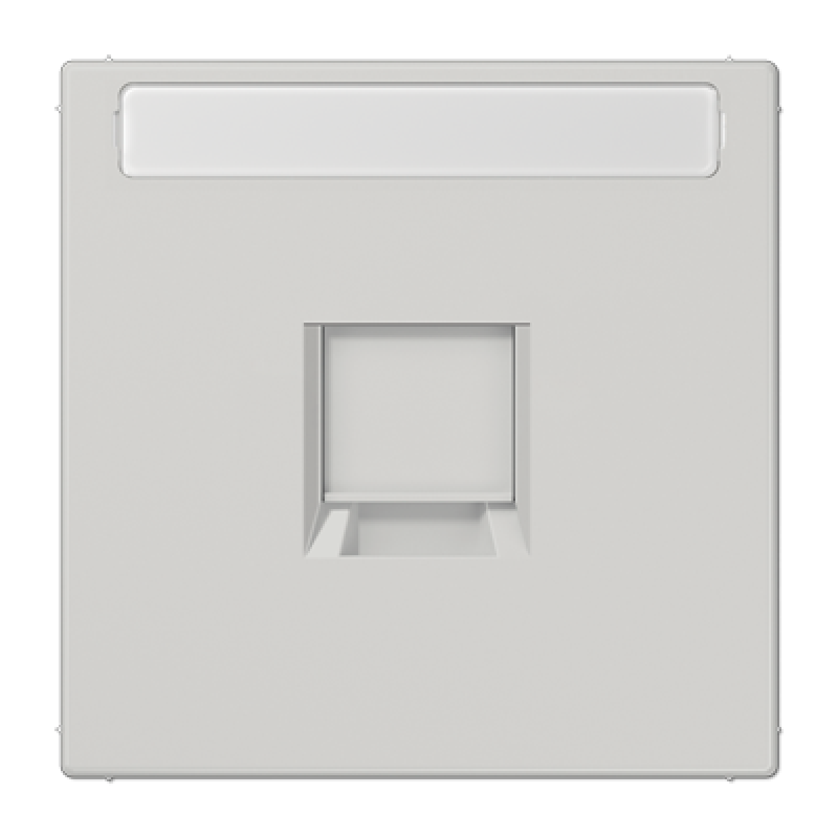 Placa Mod. Jack 1 toma inscr. LS gris cl