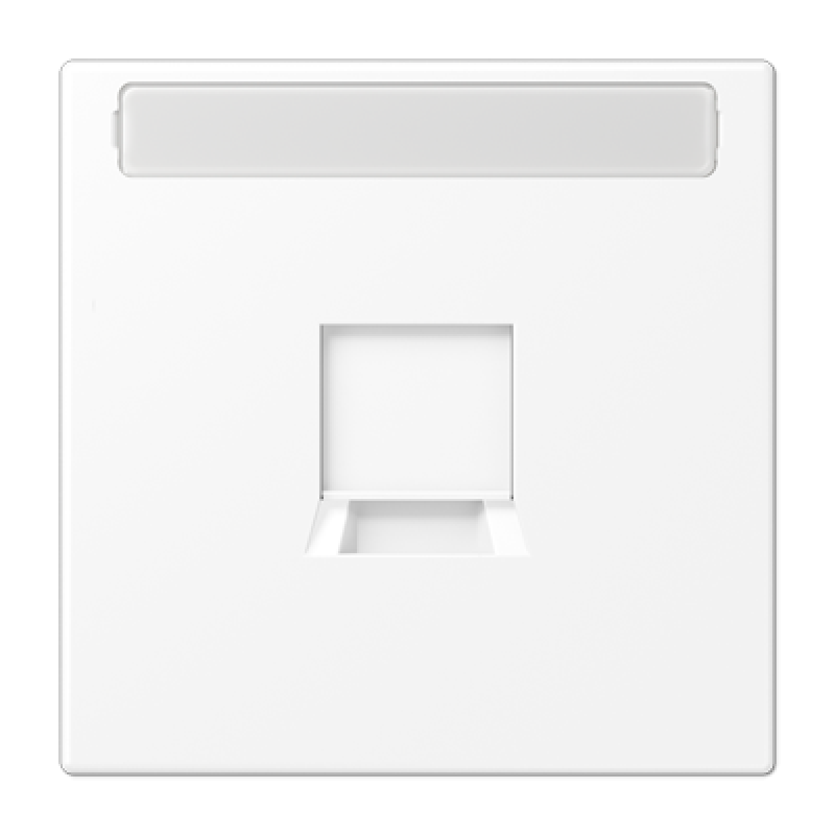 Placa Mod. Jack 1 toma inscr LS bl. mate