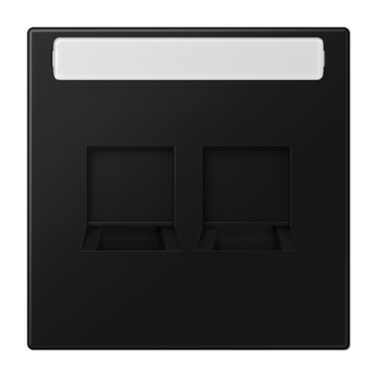 Placa Mod.Jack 2T. inscr LS negro mate