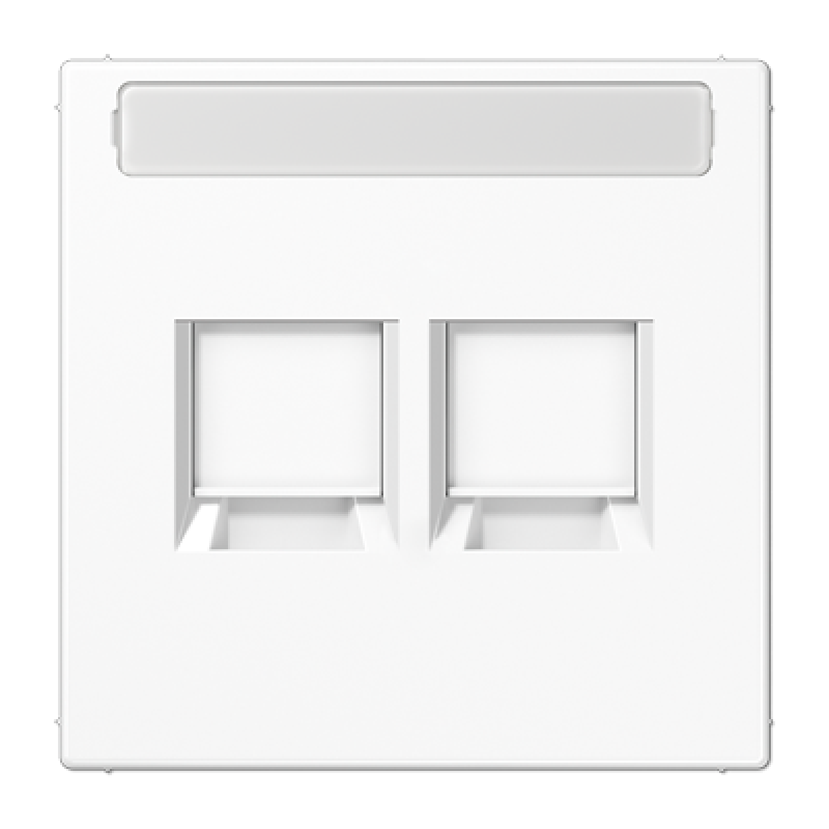 Placa Mod.Jack 2 tomas inscr. LS bl alpi