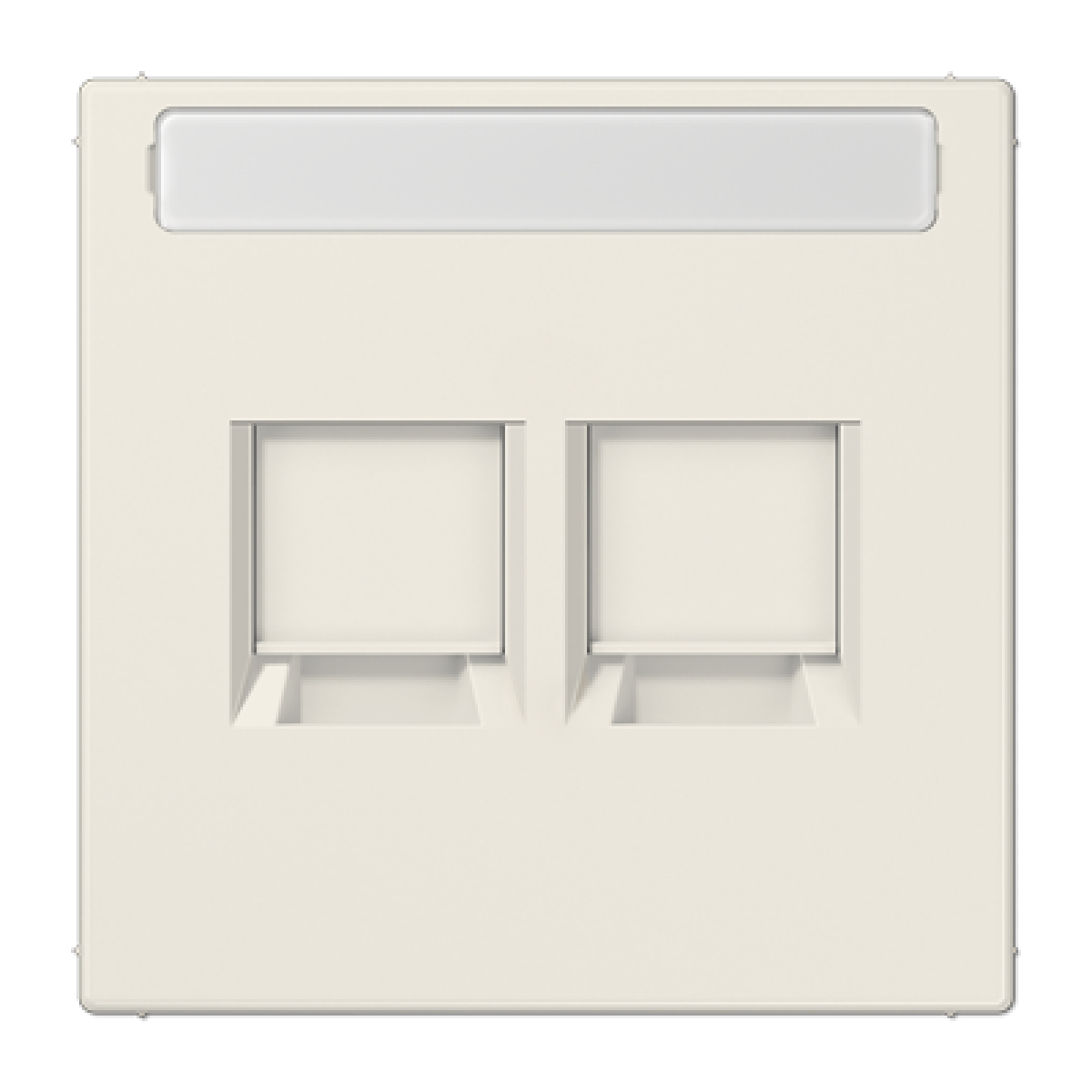 Placa Mod.Jack-Rad. 2 tomas LS bl.