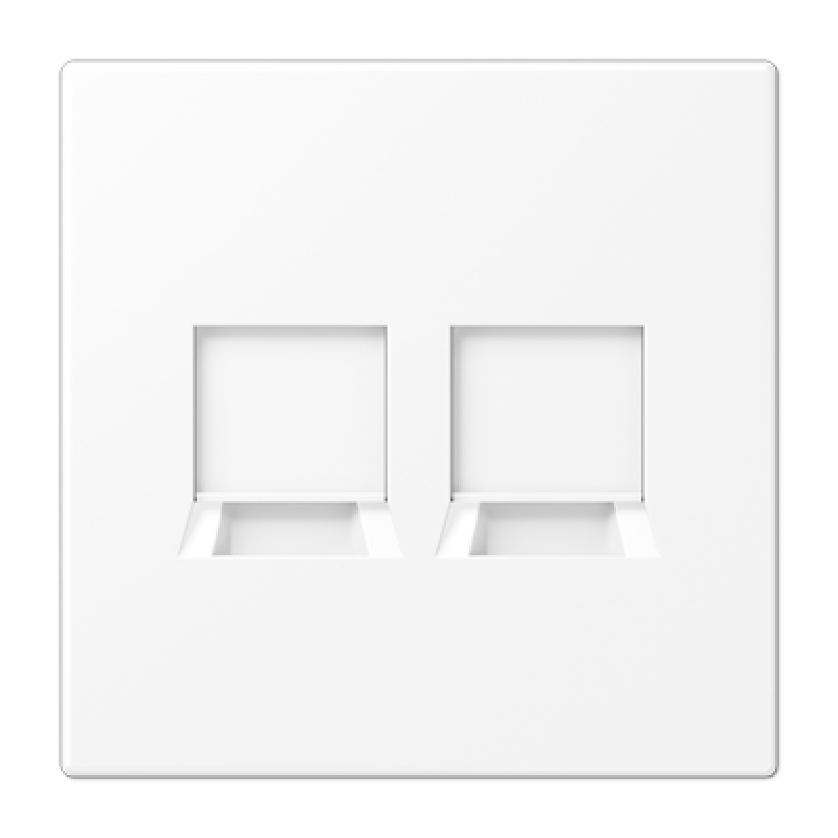 Placa Mod.Jack-Rad. 2 tomas LS bl. mate