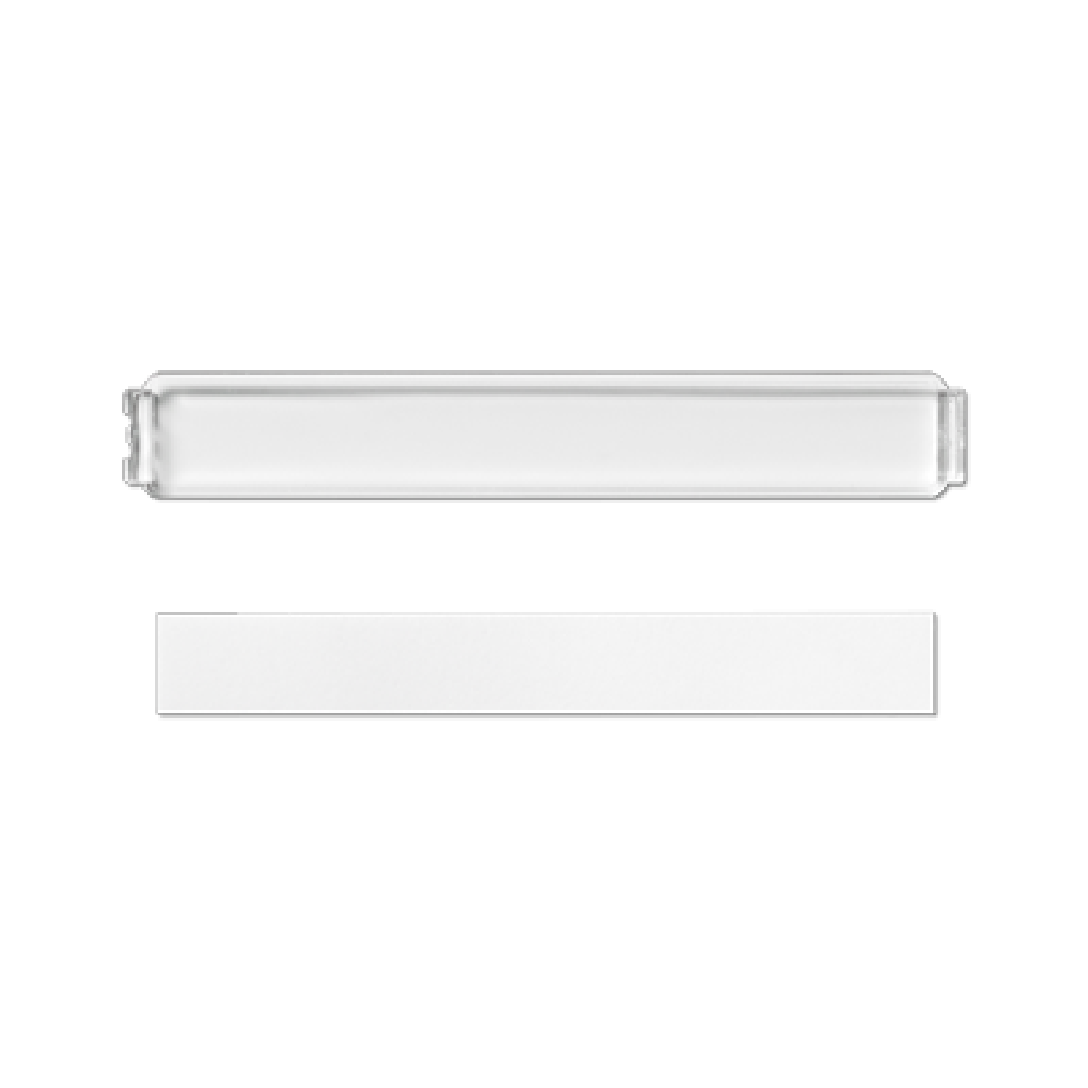 Placa transparente con tira. LS