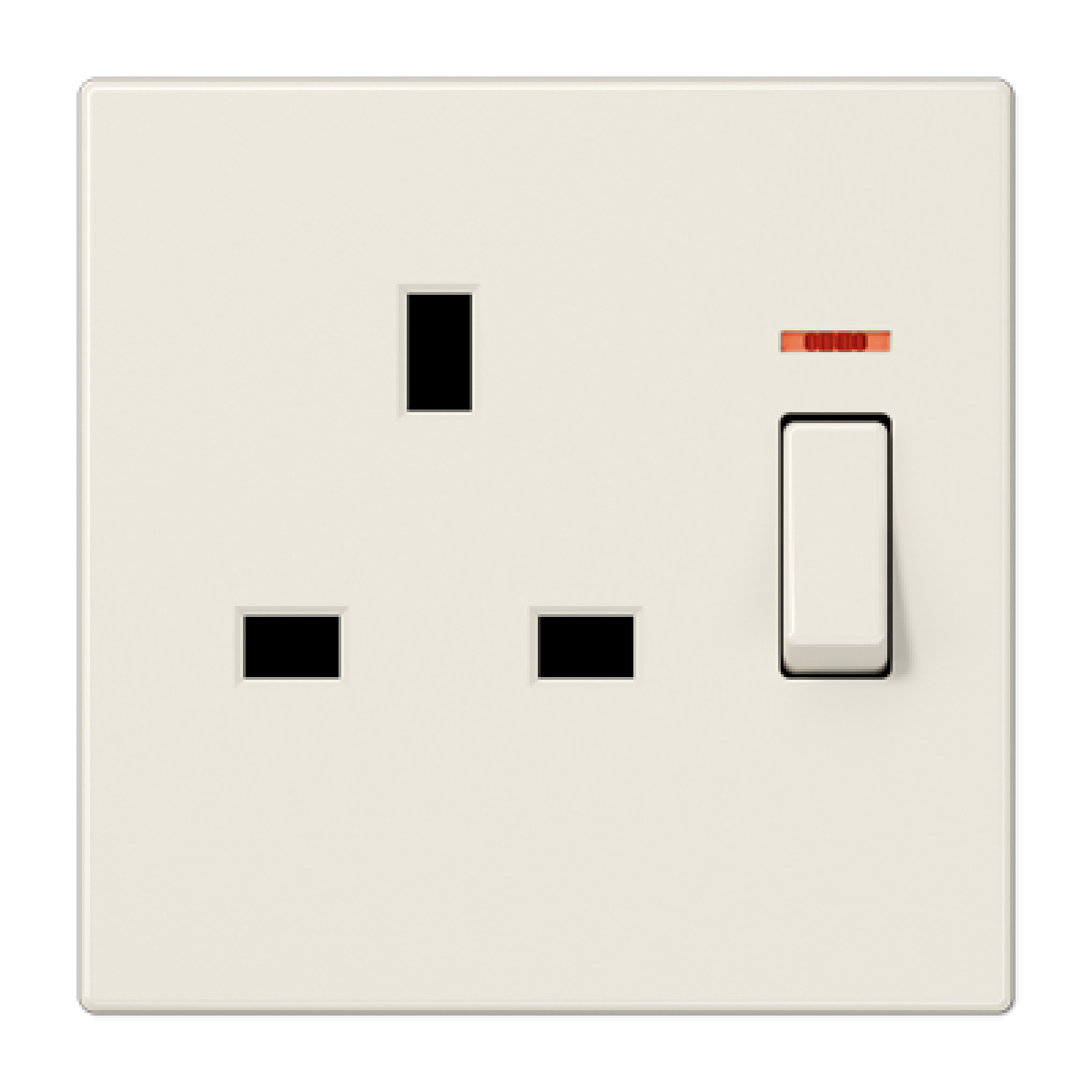 Placa toma 3171 Eins. visor LS bl marfil