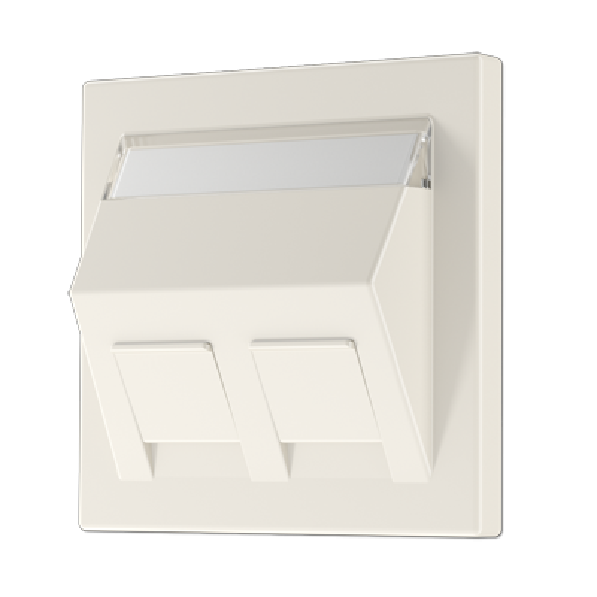 Placa Mod. Jack inscr. LS blanco marfil