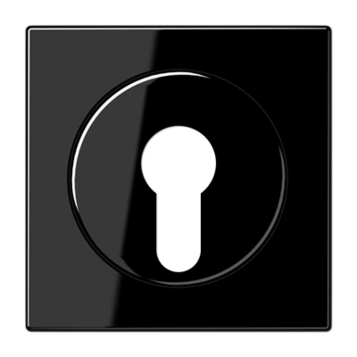 Placa interruptor llave LS negro