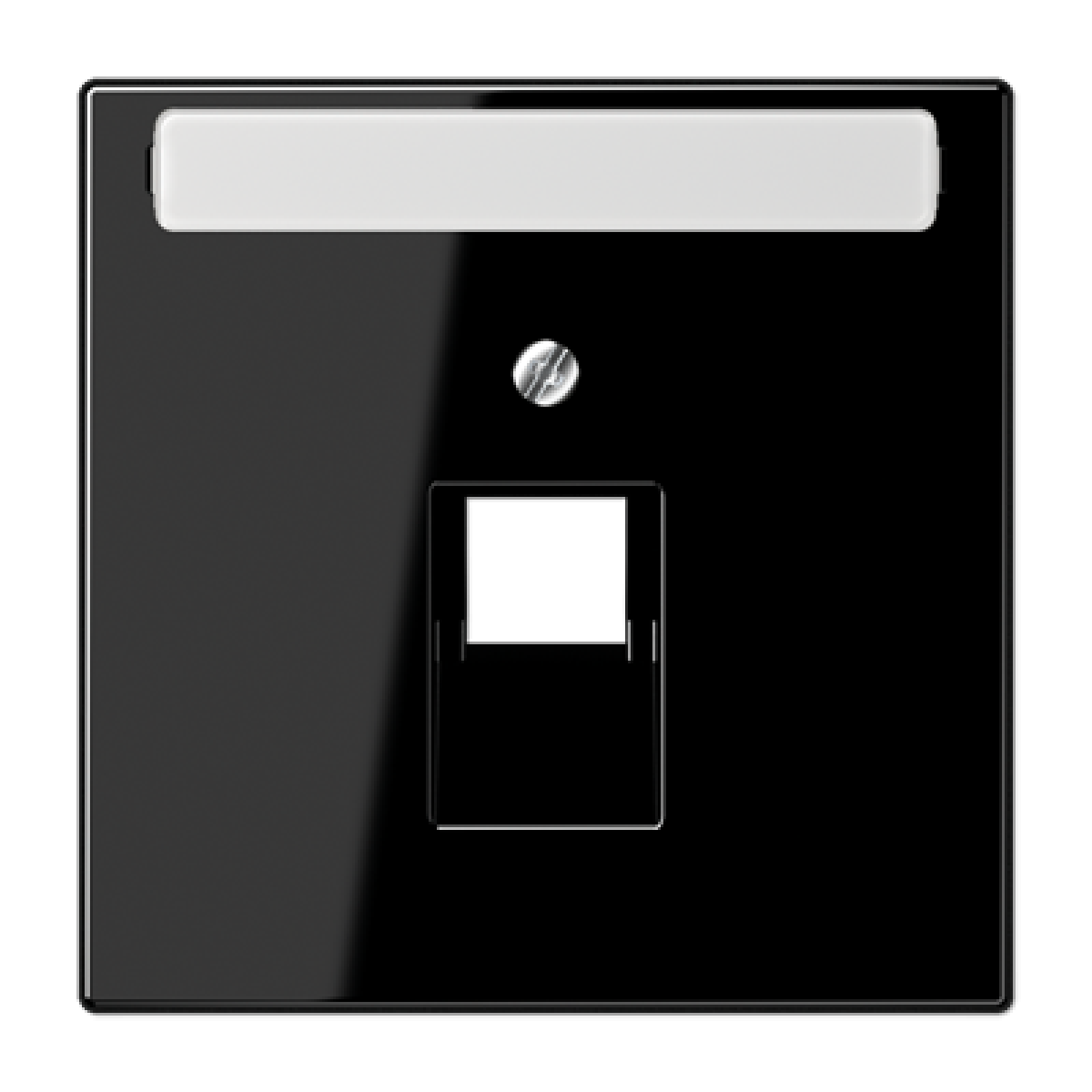 Placa central telef. inscr. LS negro