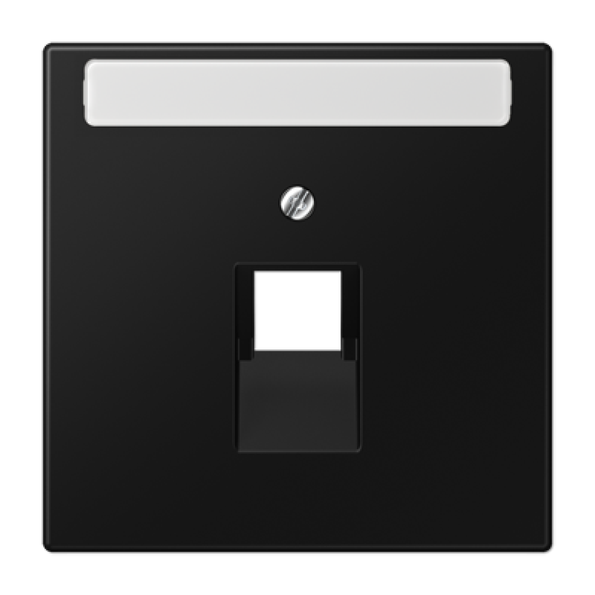 Placa central telef. inscr LS negro mate