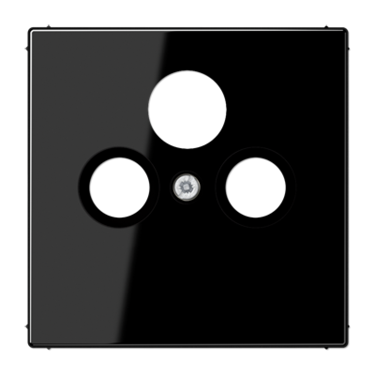 Placa toma SAT TV. LS negro