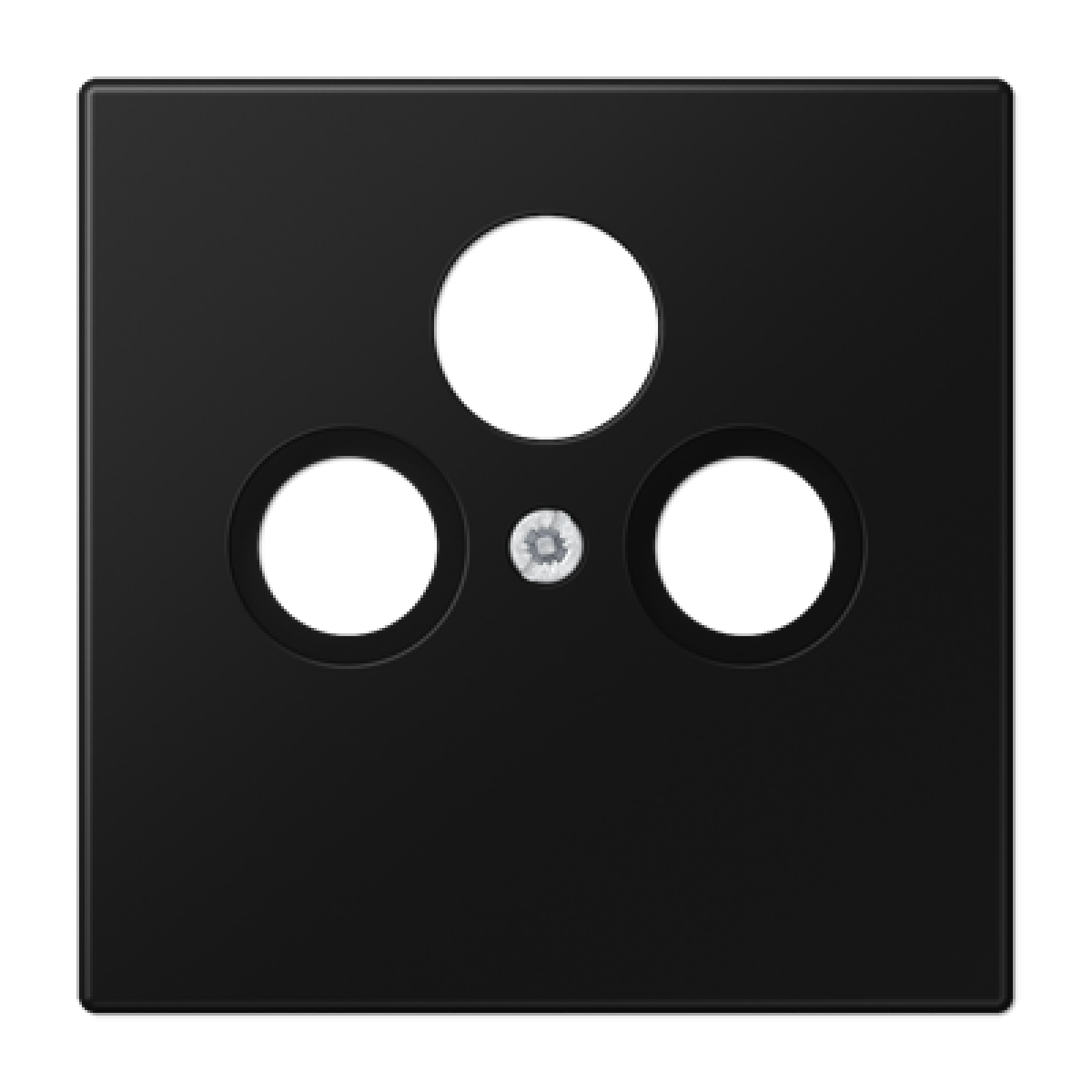 Placa toma SAT TV. LS negro mate