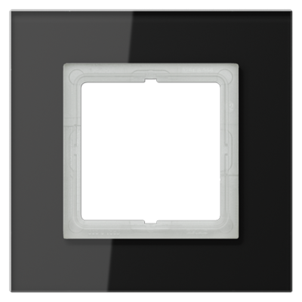 Marco simple LS PLUS cristal negro