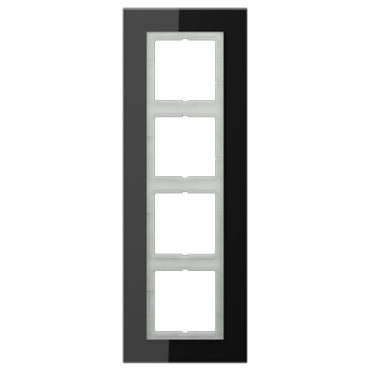 Marco cuádruple LS PLUS cri. Negro