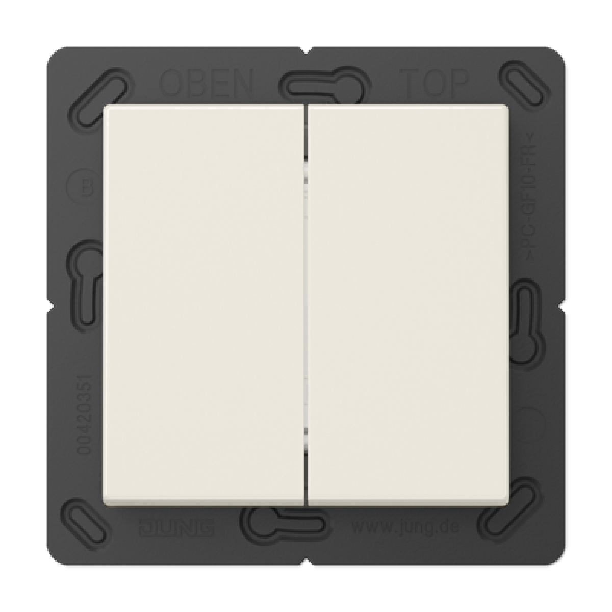 Pulsador Matter doble. AS blanco marfil