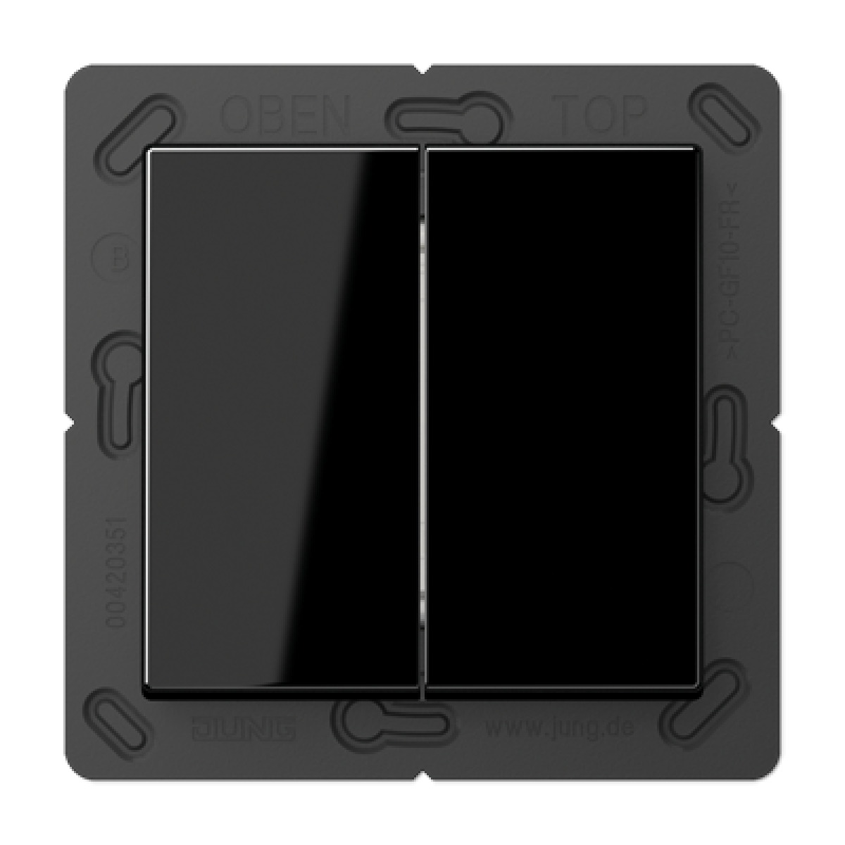 Pulsador Matter doble. A negro