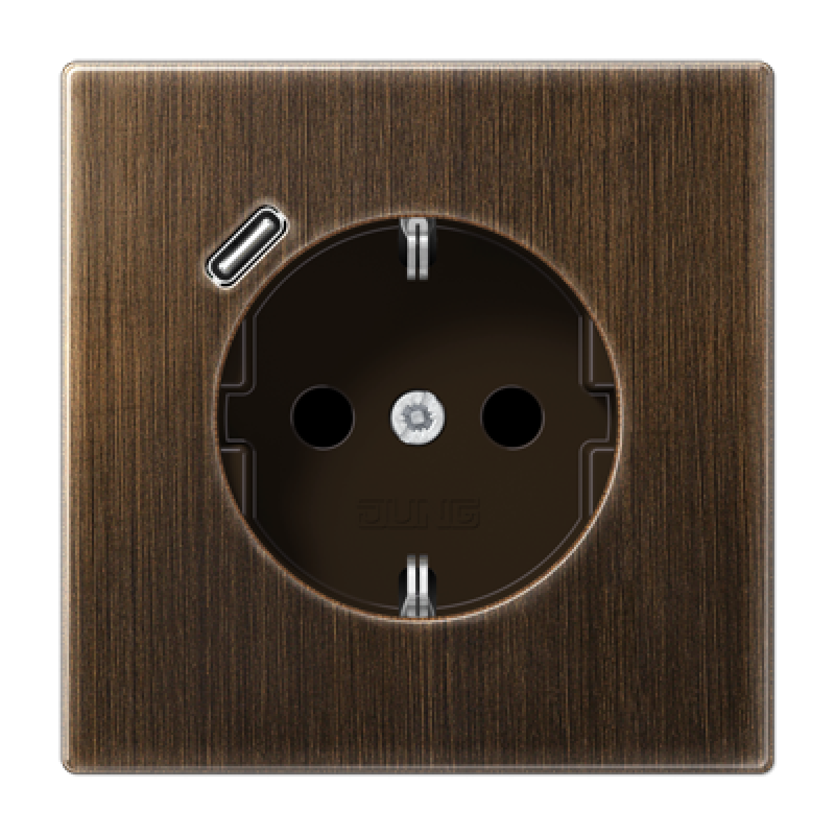 Enchufe con USB-C LS latón antik