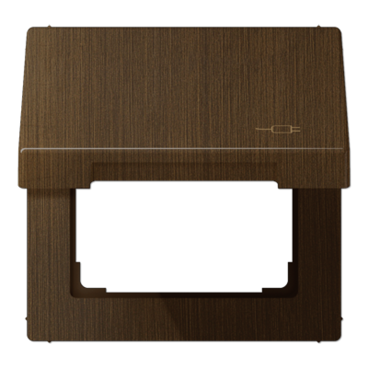 Tapa abat. retroc símbolo LS latón antik