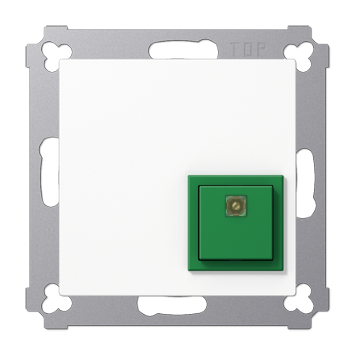 Pulsador confirmación A blanco alpino