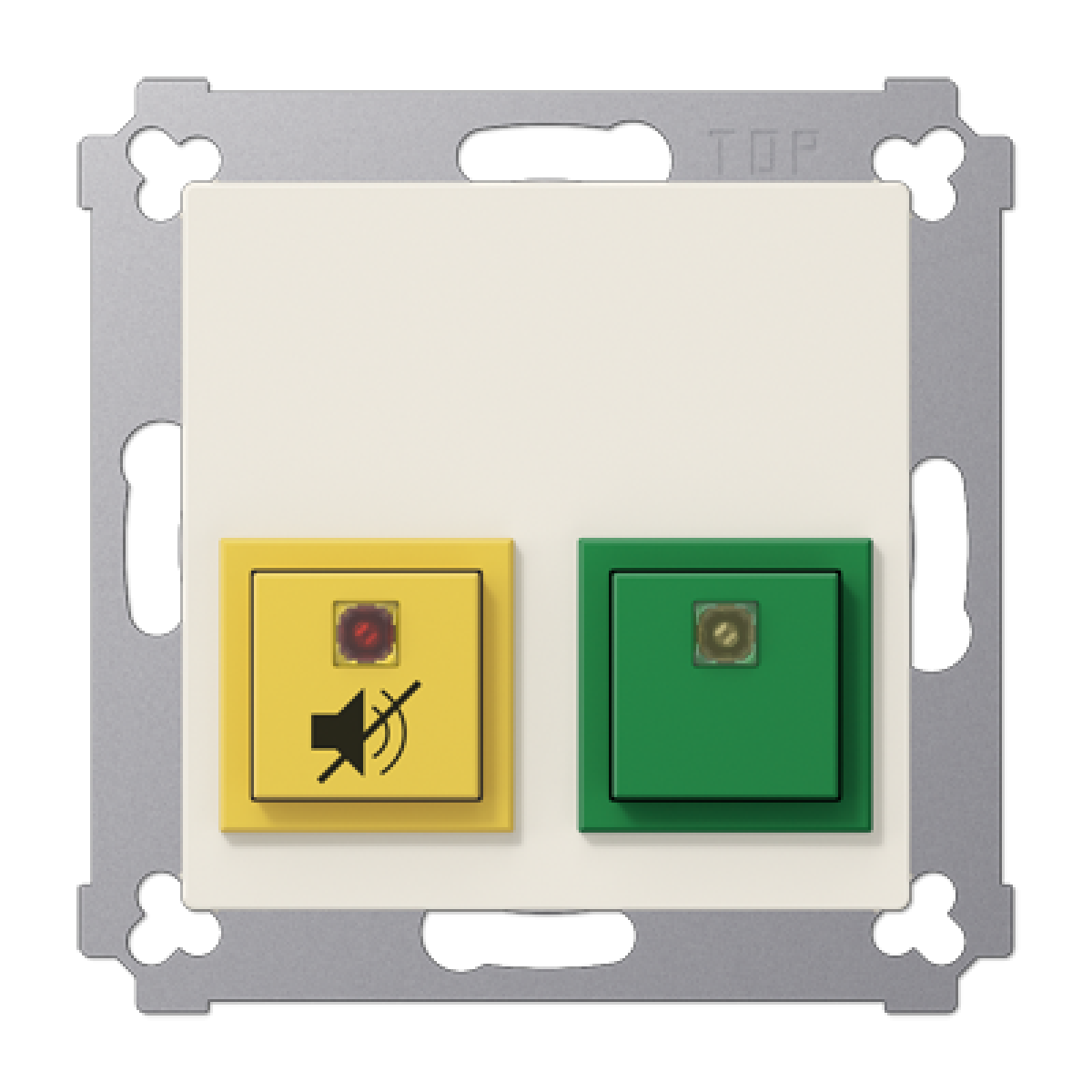 Pulsador llam. servicio A blanco marfil