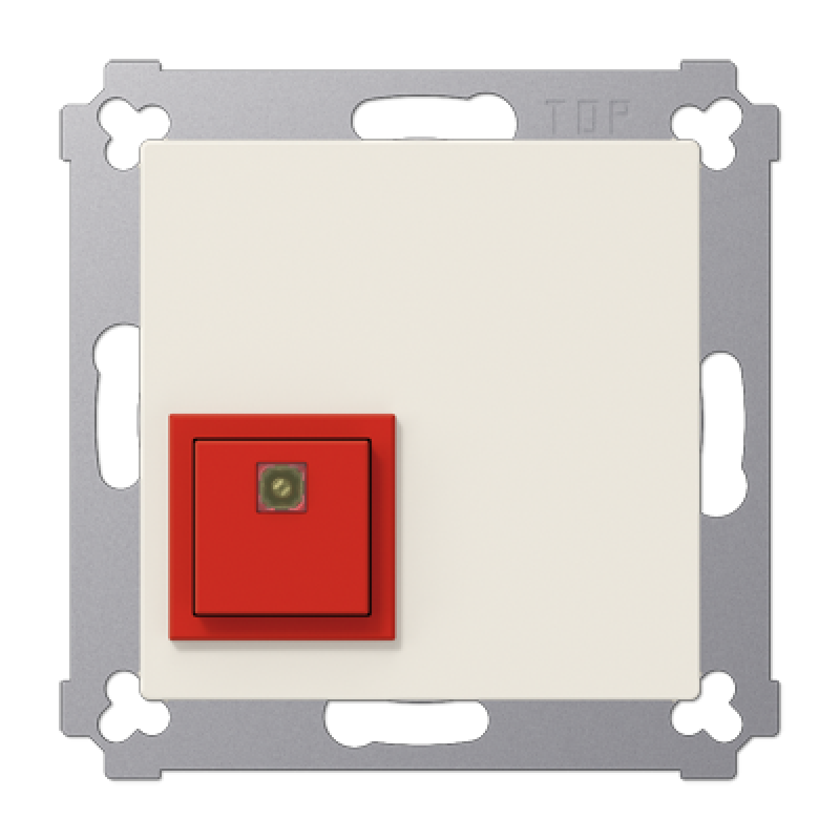 Pulsador llamada emergencia. A blanco