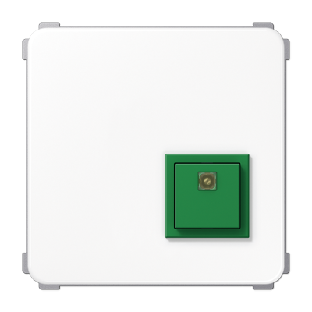 Pulsador confirmación CD blanco alpino