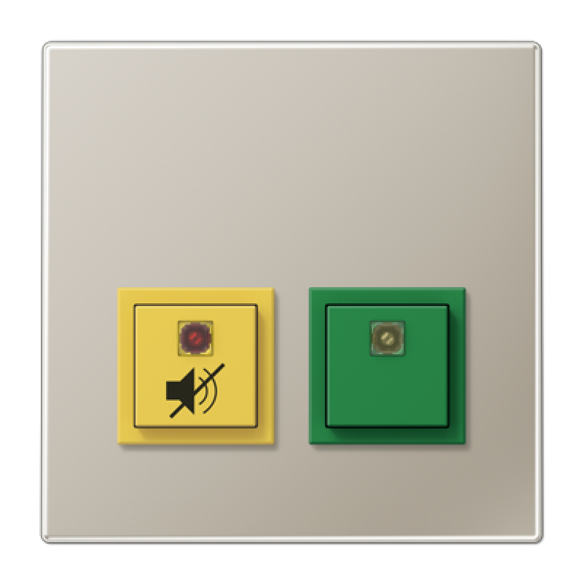 Pulsador sala servicio emergencia, LS acero