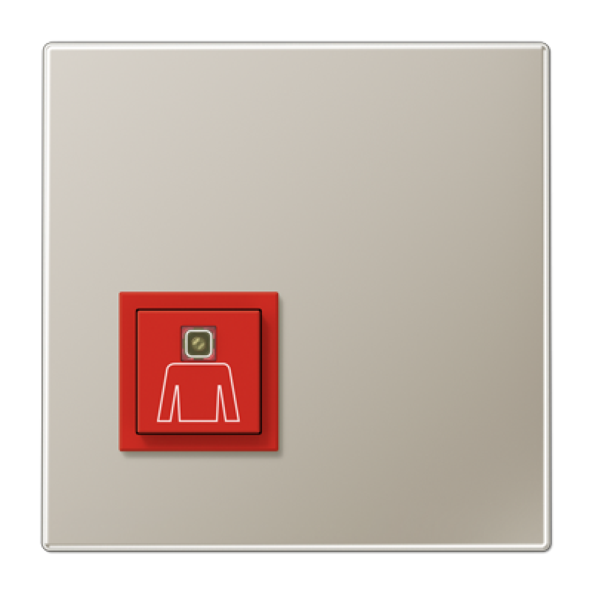 Pulsador llamada emergencia. Acero LS