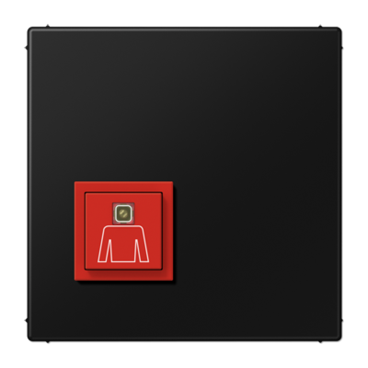 Pulsador llam. emergencia LS negro mate