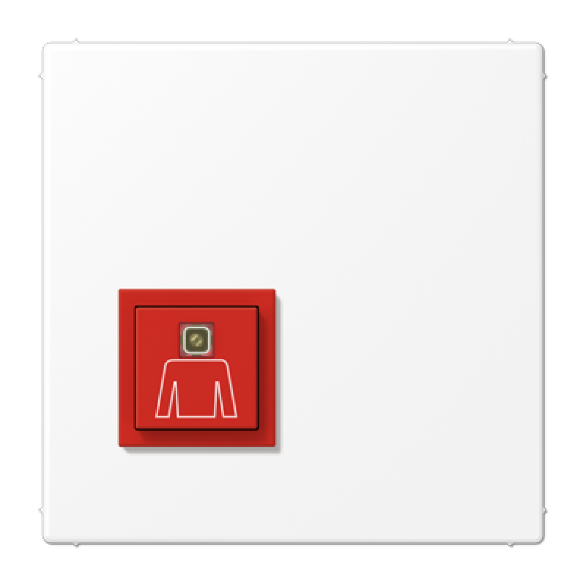 Pulsador llam. emergencia LS blanco mate