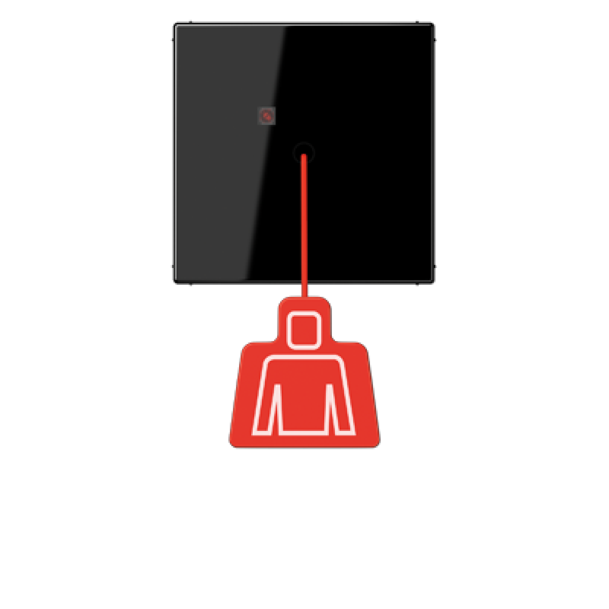 Pulsador con tirador. LS negro