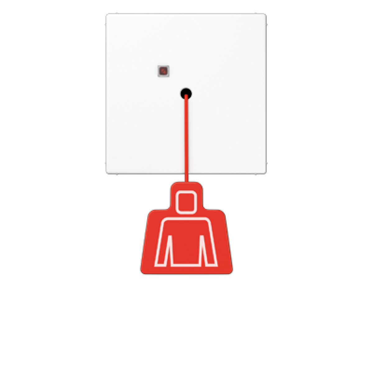 Pulsador con tirador. LS blanco alpino