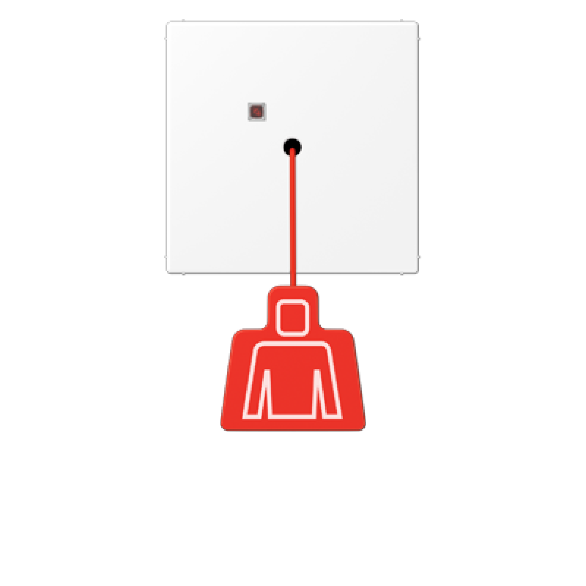 Pulsador con tirador. LS blanco mate