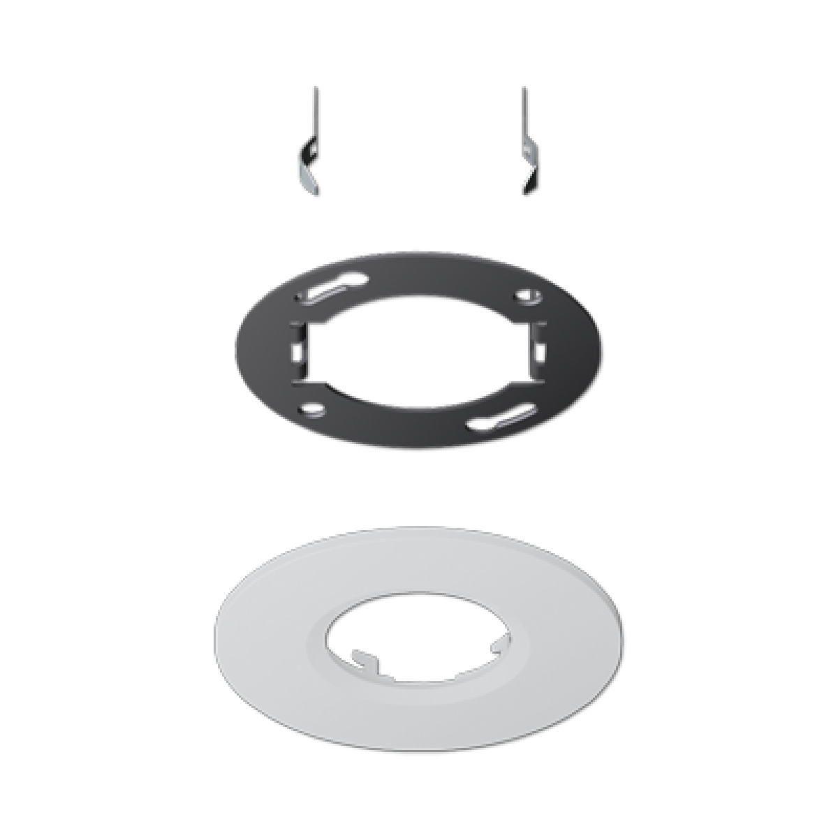 Kit montaje empotrado detector. Aluminio