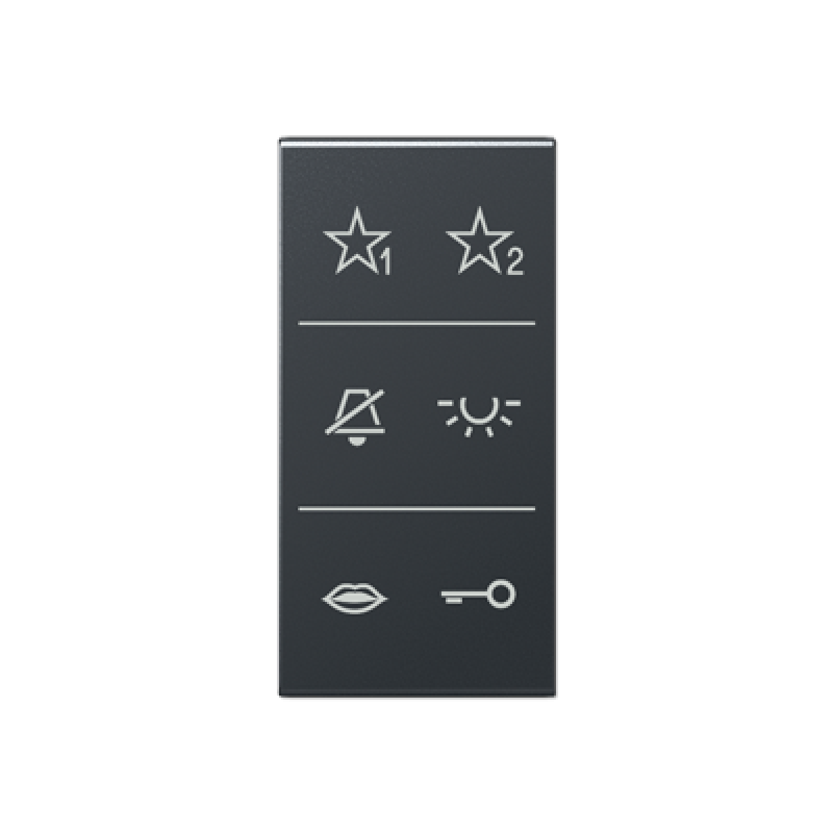 Placa con símbolos audio A antracita