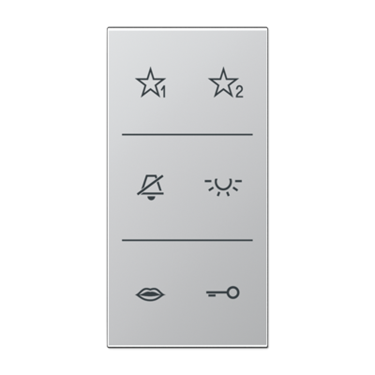 Placa con símbolos audio LS aluminio