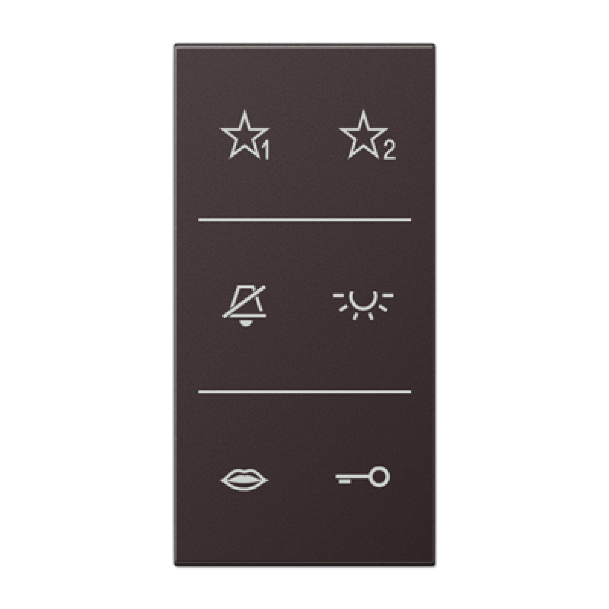 Placa con símbolos audio LS dark